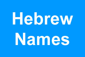 Hebrew boy names