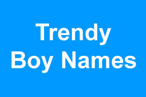 Trendy boy names
